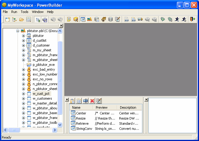 Changing default layouts – PB Docs 115 – PowerBuilder Library