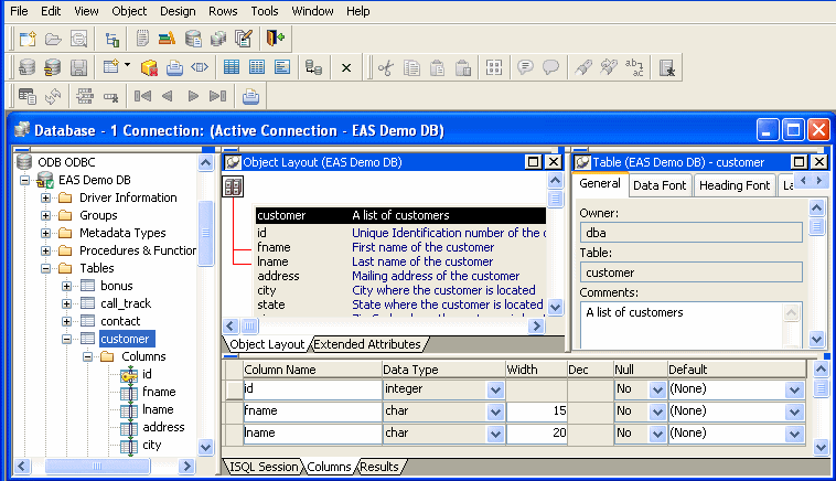 Using the Database painter – PB Docs 126 – PowerBuilder Library