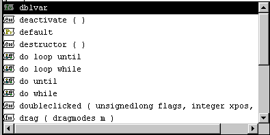 Using the AutoScript pop-up window – PB Docs 126 – PowerBuilder Library