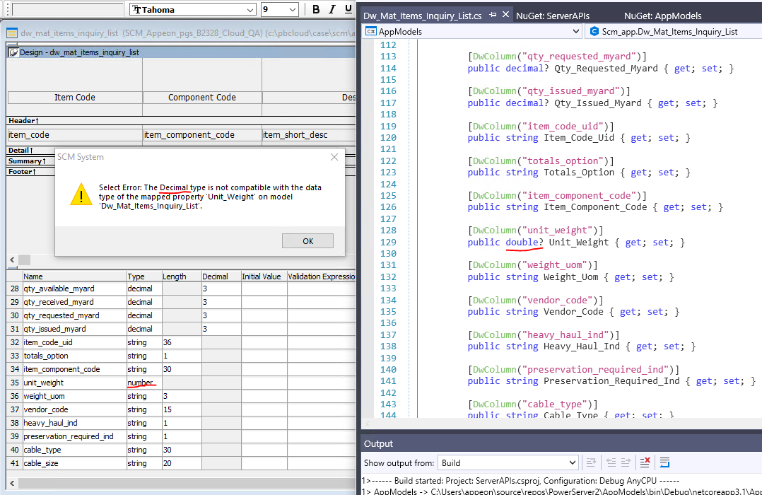 Incompatible data type – PB Docs 2022 – PowerBuilder Library