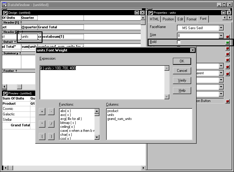 Enhancing crosstabs – PB Docs 90 – PowerBuilder Library